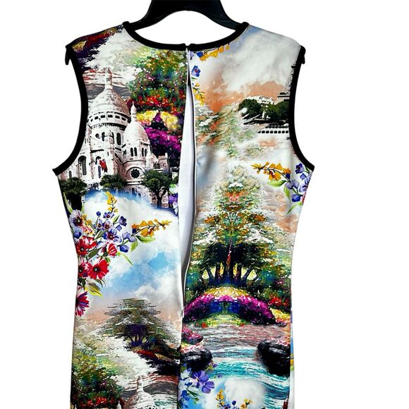 Ninety Wearable Art Sheath Dress Size 1X Sleeveless Lightweight Multicolor - Picture 3 of 8